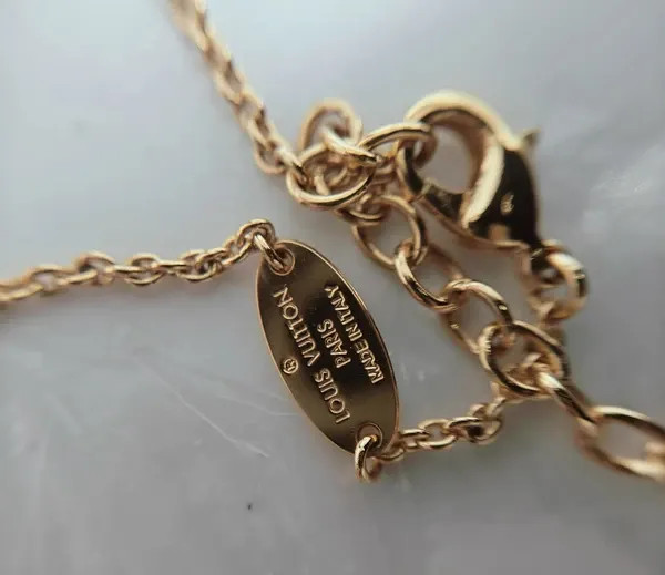 گردنبند نقره زنانه برند لویی ویتون ( LOUIS VUITTON ) مدل گلستان | ساخت کشور چین (OEM BY CHINA)
