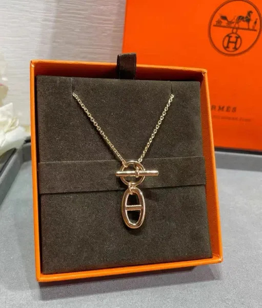 گردنبند نقره زنانه برند هرمس ( HERMES ) مدل قفل | ساخت کشور چین (OEM BY CHINA)